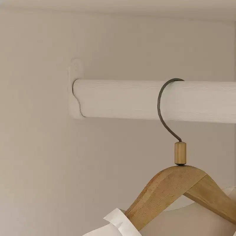 Armadio Hitow Pure White Minimalista a 3 Ante Arricchisce lo Spazio per Riporre e Appendere