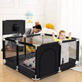 Box per Bambini Portatile 50x50 con 4 Pannelli e Canestro da Basket