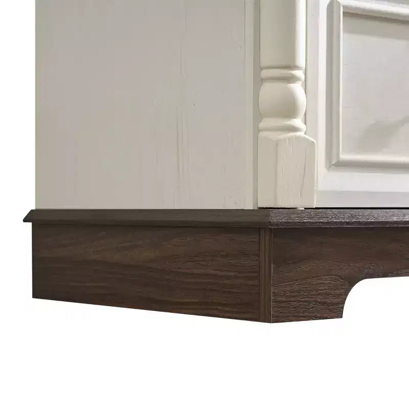 Cassettiera rustica in legno con 6 cassetti, 120 cm di larghezza, struttura in MDF, richiede montaggio da parte di un adulto