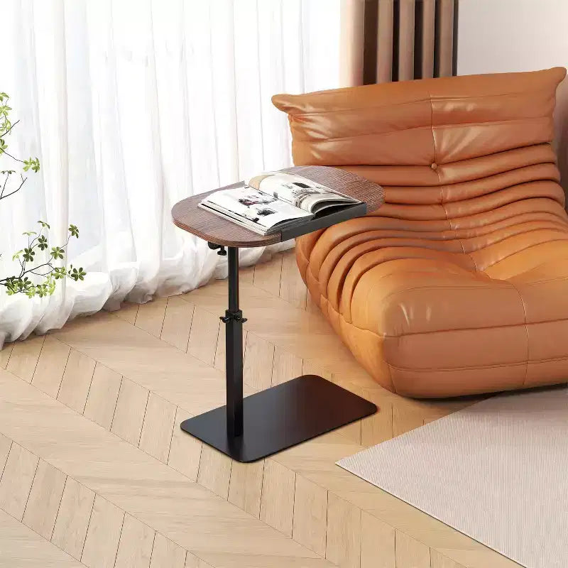 Tavolino da Divano Minimalista, Vassoio, Girevole a 360° e Regolabile in Altezza, Adatto per Piccoli Spazi, Tavolino da Comodino, Tavolino da Sedia