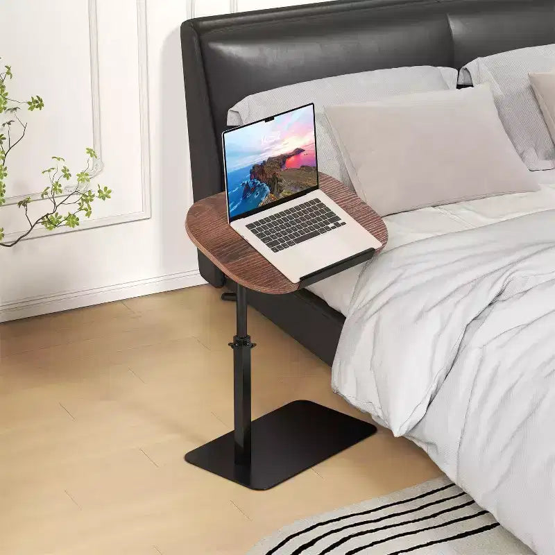 Tavolino da Divano Minimalista, Vassoio, Girevole a 360° e Regolabile in Altezza, Adatto per Piccoli Spazi, Tavolino da Comodino, Tavolino da Sedia