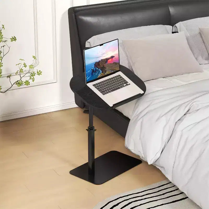 Tavolino da Divano Minimalista, Vassoio, Girevole a 360° e Regolabile in Altezza, Adatto per Piccoli Spazi, Tavolino da Comodino, Tavolino da Sedia