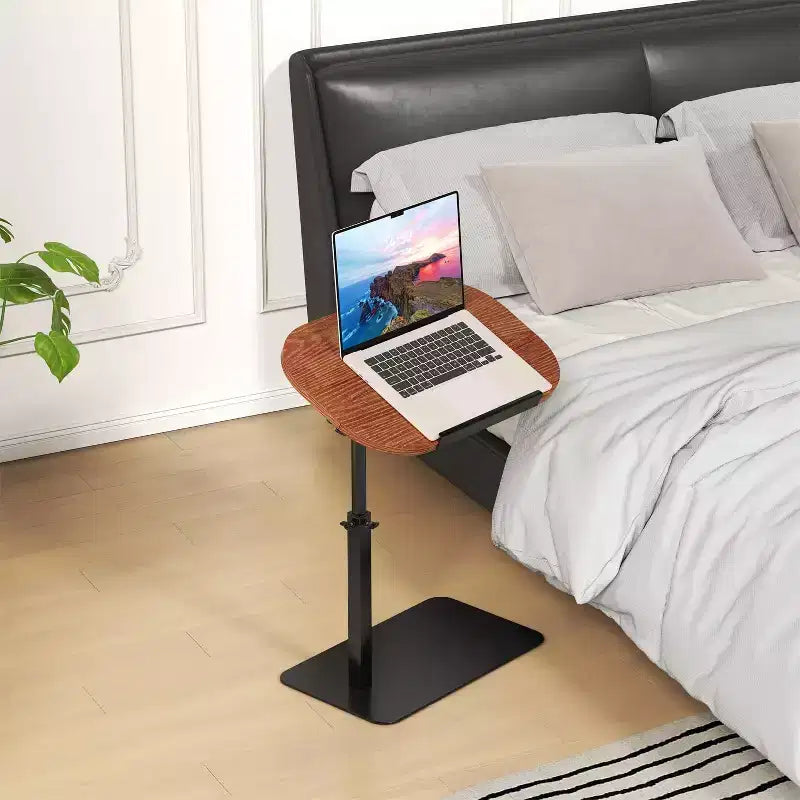 Tavolino da Divano Minimalista, Vassoio, Girevole a 360° e Regolabile in Altezza, Adatto per Piccoli Spazi, Tavolino da Comodino, Tavolino da Sedia