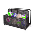 Pool Storage,Pool Storage Bin with PE Rattan,Pool Organizer for Cushions, Floaties, Noodles, Life Vests, Beach Balls, Patio Furniture(Gray)