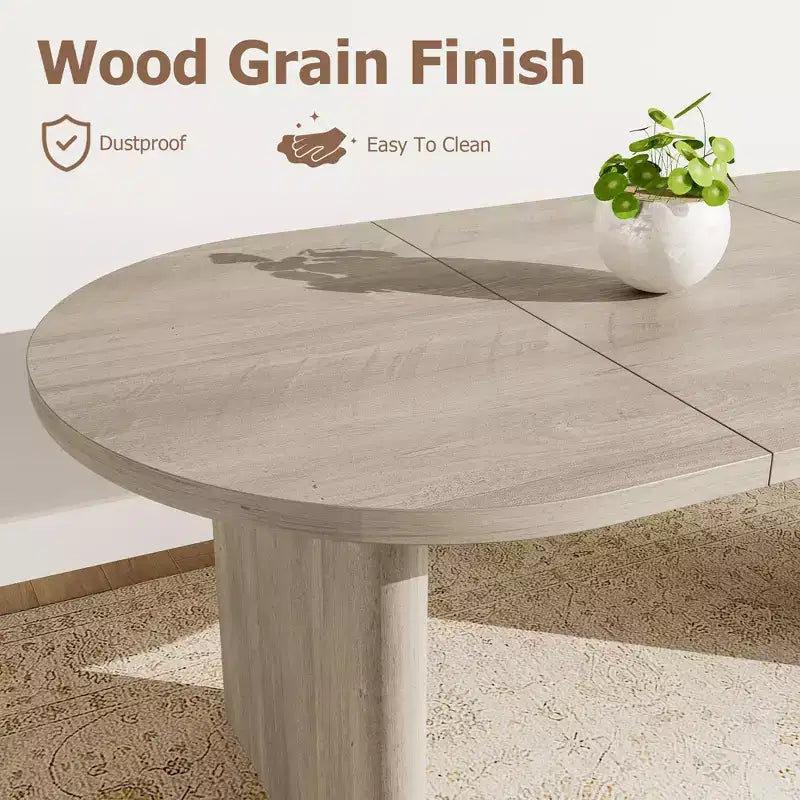 Tavolo da pranzo, scrivania per computer, scrivania moderna da ufficio, postazione di lavoro in legno, piano ispessito e base robusta, adatta per cucine, uffici e case