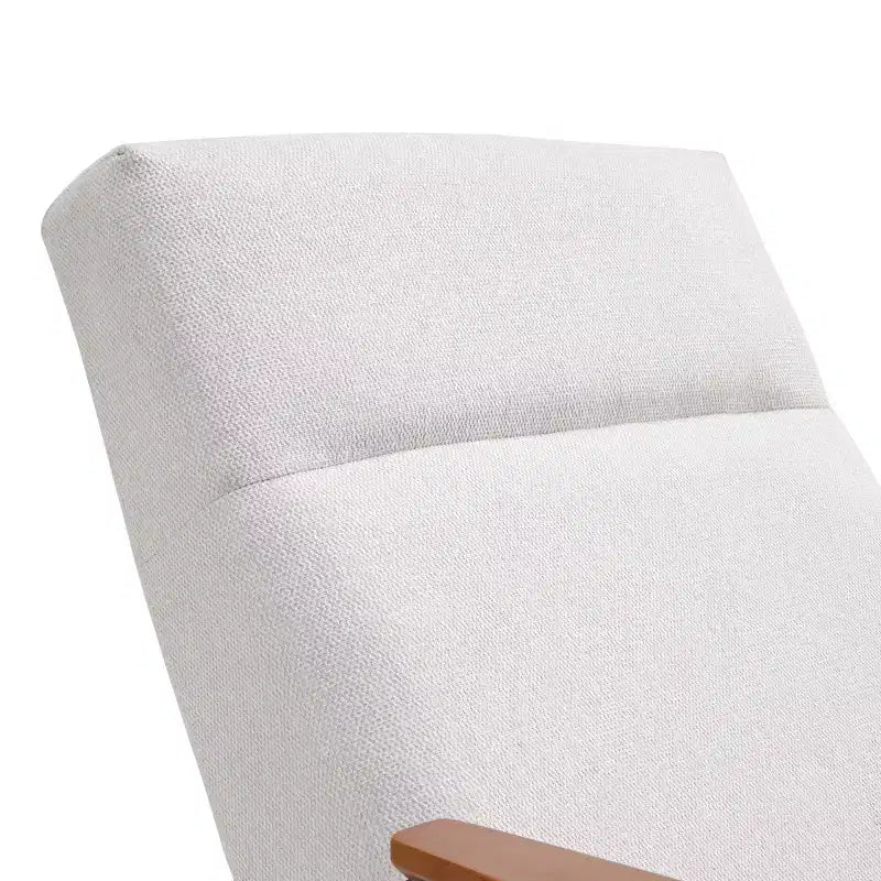 Poltrona imbottita con braccioli, 75,5 cm L x 85,5 cm P x 86,5 cm H, Bianca
