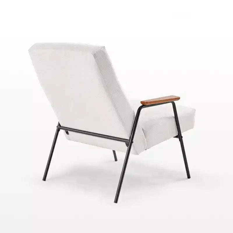 Poltrona imbottita con braccioli, 75,5 cm L x 85,5 cm P x 86,5 cm H, Bianca