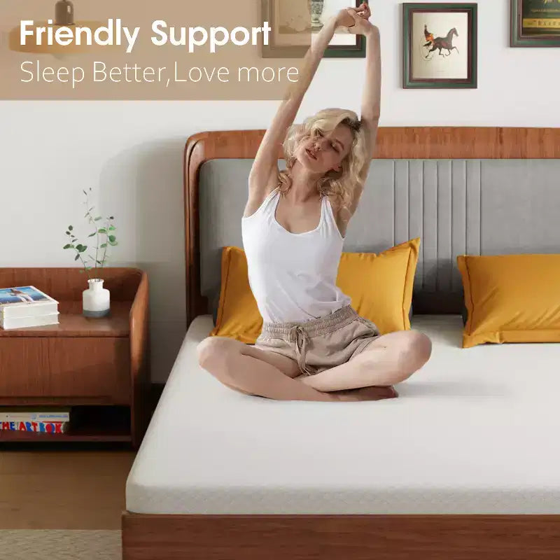 Materasso in Memory Foam al Gel da 5 Pollici, Certificato CertiPUR-US, Senza Fibra di Vetro, Spedito Arrotolato in Scatola con Fondo Antiscivolo