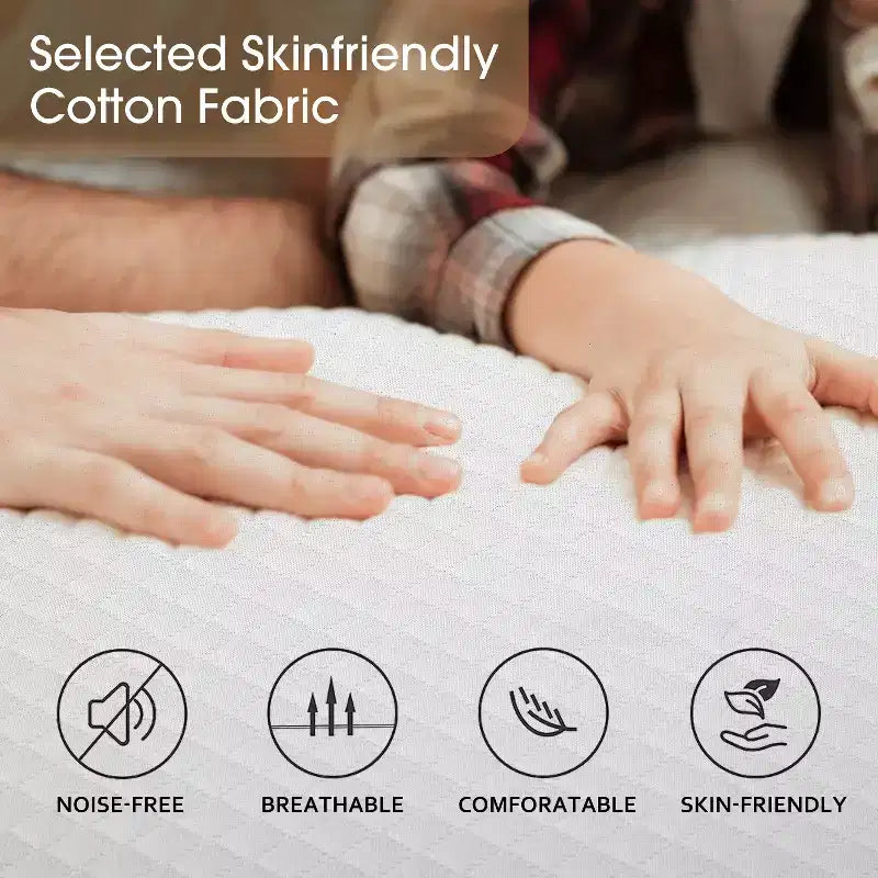 Materasso in Memory Foam al Gel da 5 Pollici, Certificato CertiPUR-US, Senza Fibra di Vetro, Spedito Arrotolato in Scatola con Fondo Antiscivolo